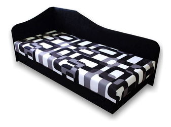 Egyszemélyes ágy (dívány) 80 cm Lady 87 (fekete 39 + Gusto 12) (B)