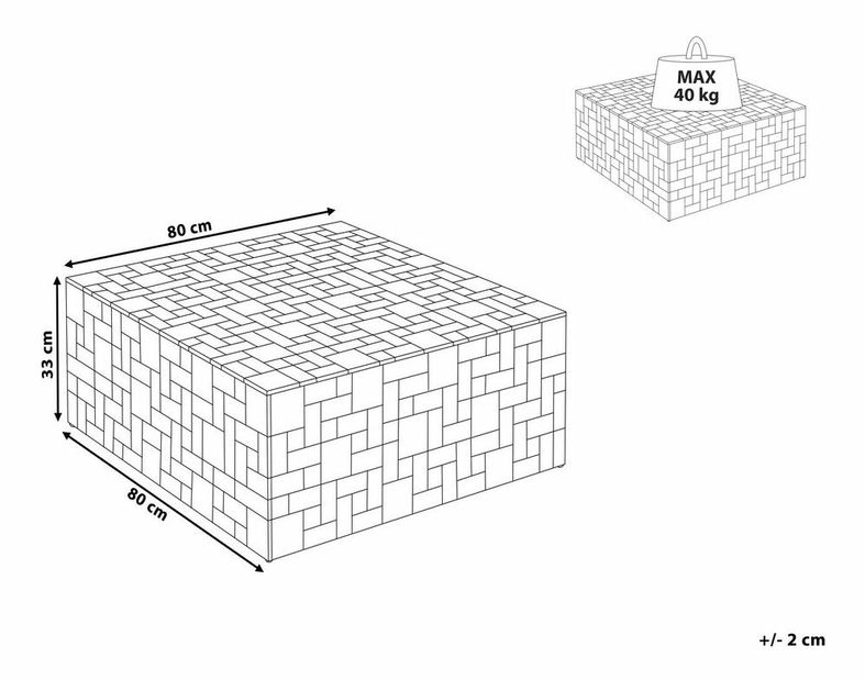 Dohányzóasztal Melodija (szürke) 