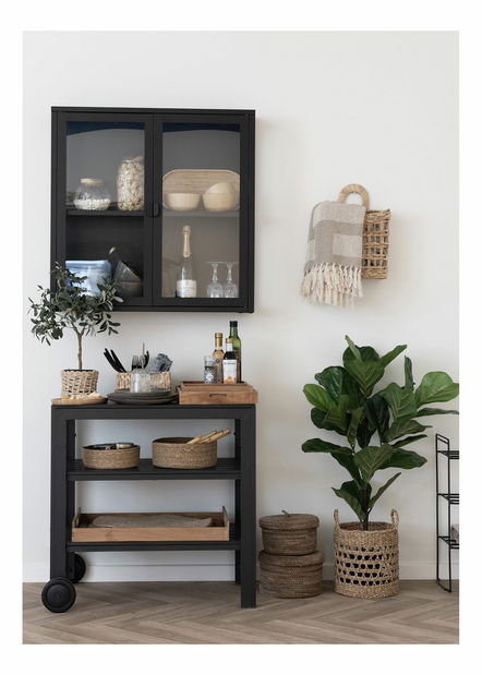 Príručný vozík Tindoria (čierna)