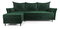 Rohová sedacia súprava Goofy (L) (tmavozelená)