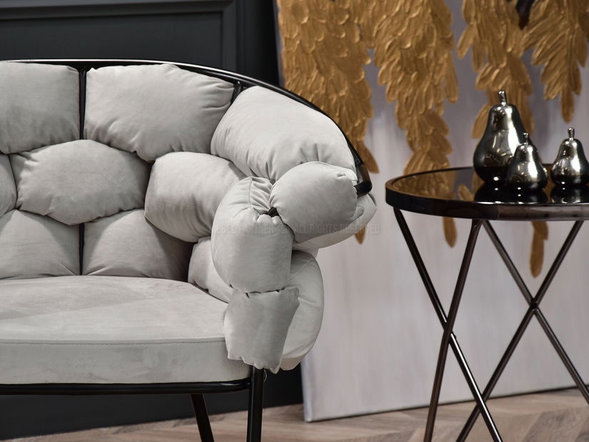 Relax fotel Piplio (szürke + fekete)