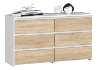 Komód Crueldad (fehér + sonoma tölgy)