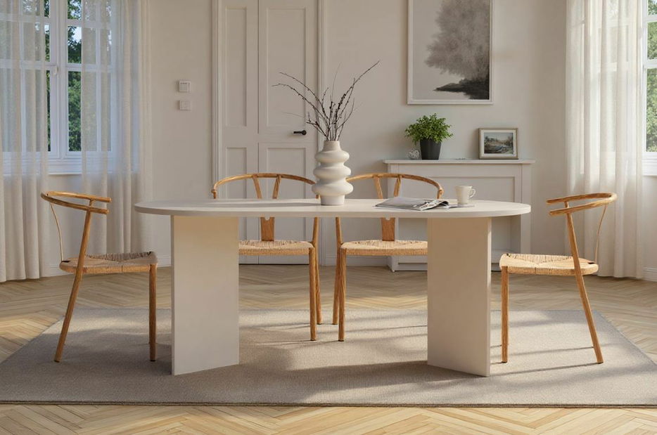 Jedálenský stôl Sublina (biele drevo)