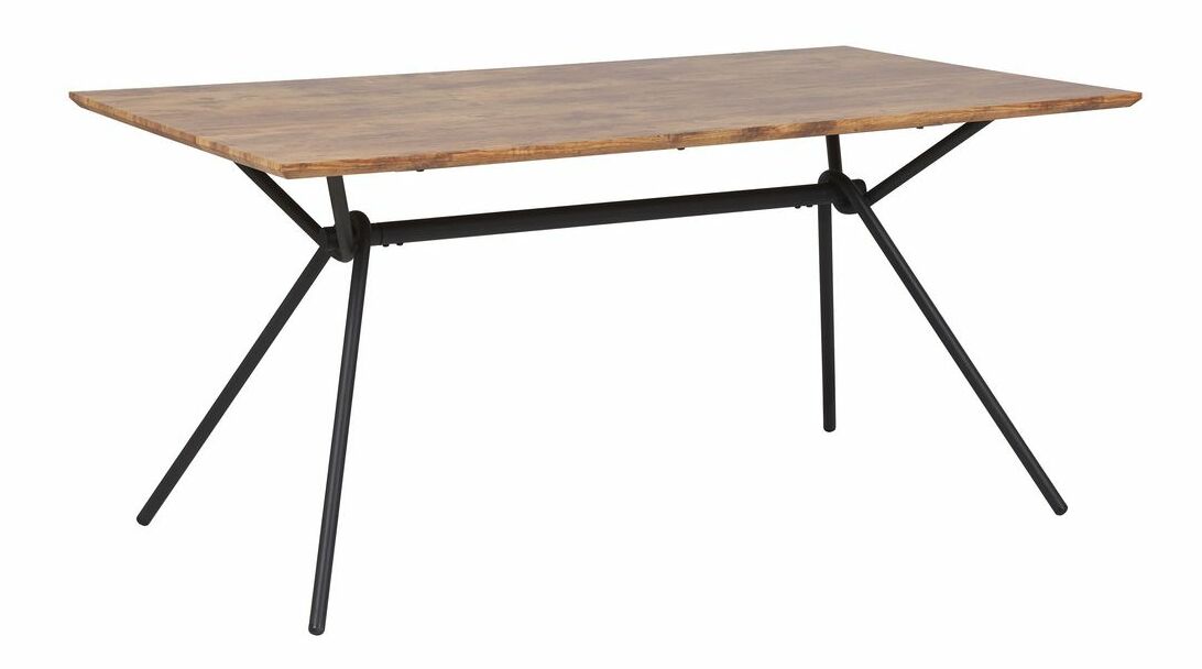 Jedálenský stôl AMSTARO (tmavé drevo) (pre 6 osôb)