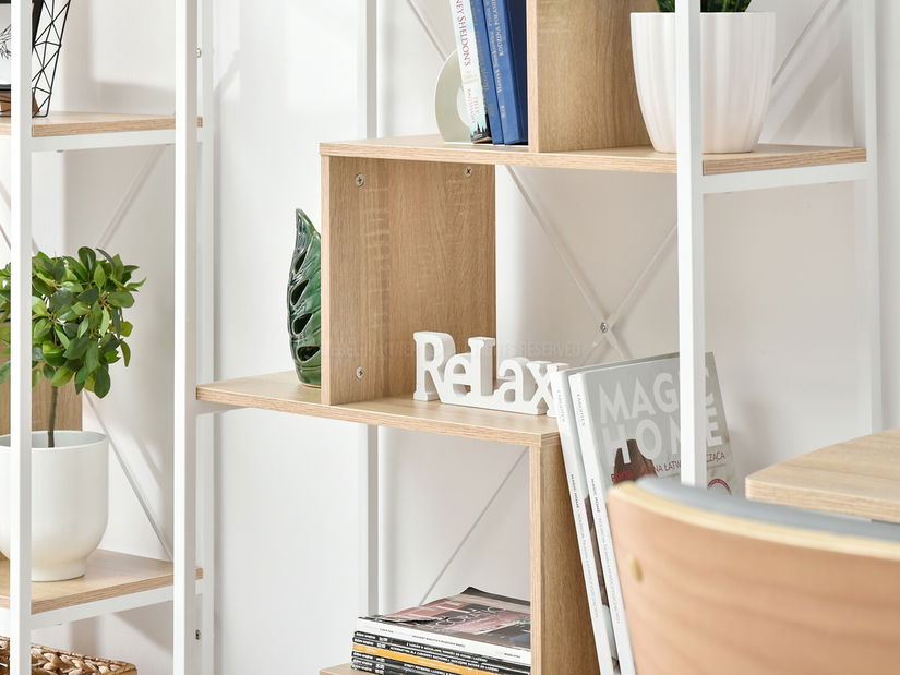 Raft Harp B (stejar + alb)