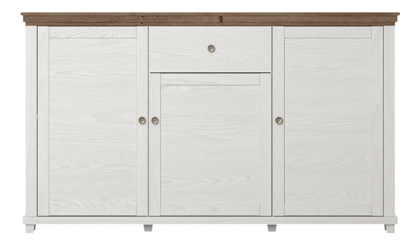 Komoda Elvina Typ 47 (biela + jaseň + dub lefkas) *výpredaj