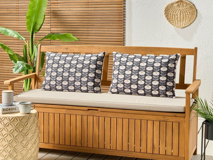 Sada 2 ozdobných vankúšov 40 x 60 cm Valso (sivá)