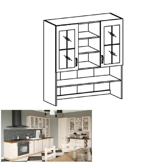 Vitrină de bucătărie (Suprastructură) Regnar K120