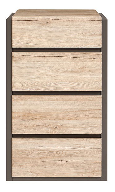 Komoda BRW Author KOM4S/10/6 (Láva + Dub Sanremo svetlý)