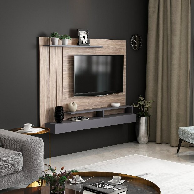 Mobilier living Lempert (gri + Negru)