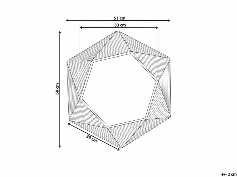 Oglindă de perete Buenaventura (auriu)