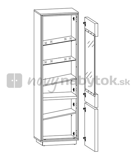 Vitrină Anticca REG1W1D/60