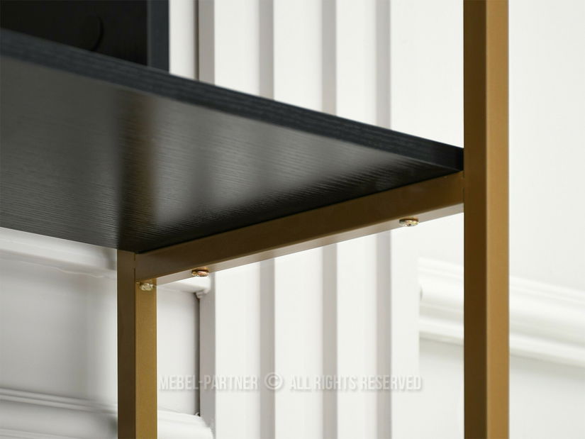 Regál Harp B (fekete fa + arany)