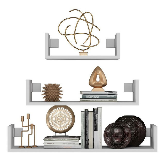 Set 3buc. rafturi de perete Manipular 1 (alb)