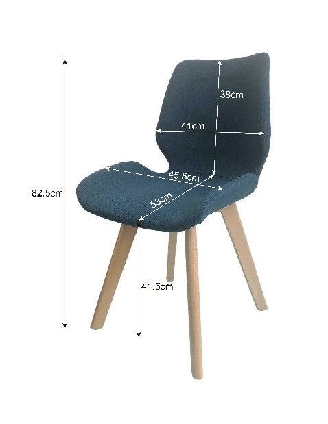 Blagovaonska stolica Sivan (tamnoplava) (4 kom.)