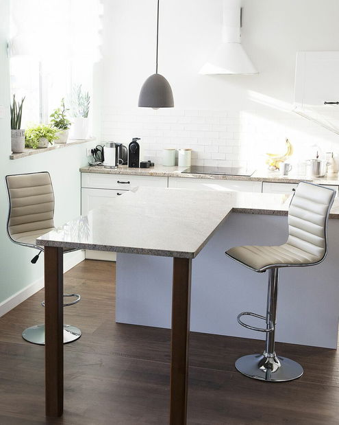 Set 2ks. barových stoličiek Locarno (svetlobéžová)