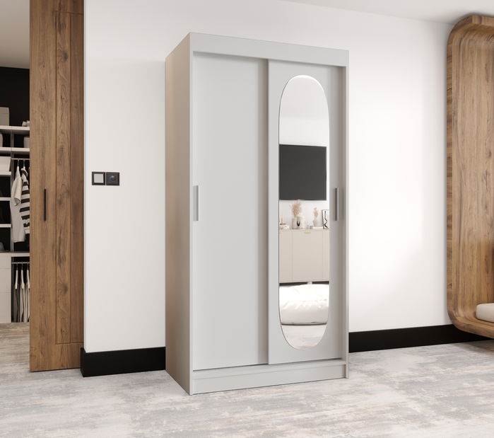 Ruhásszekrény 100 cm Ronny (fehér) 