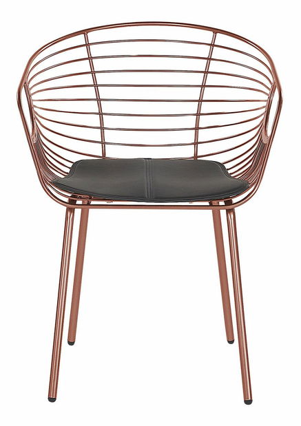 Set 2 buc. scaune de sufragerie HABIR (cupru)