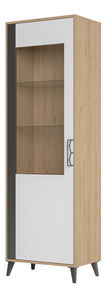 Vitrina Mussun 10 (američki orah + bijela mat + grafit mat) (L)
