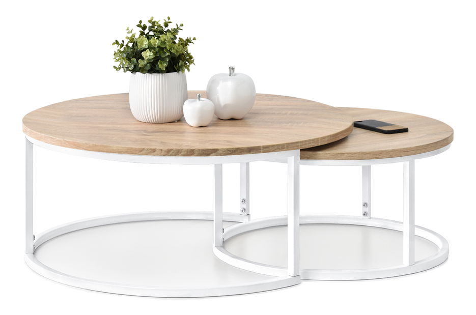 Konferenčný stolík Kolja Zest Xl (sonoma + biela)