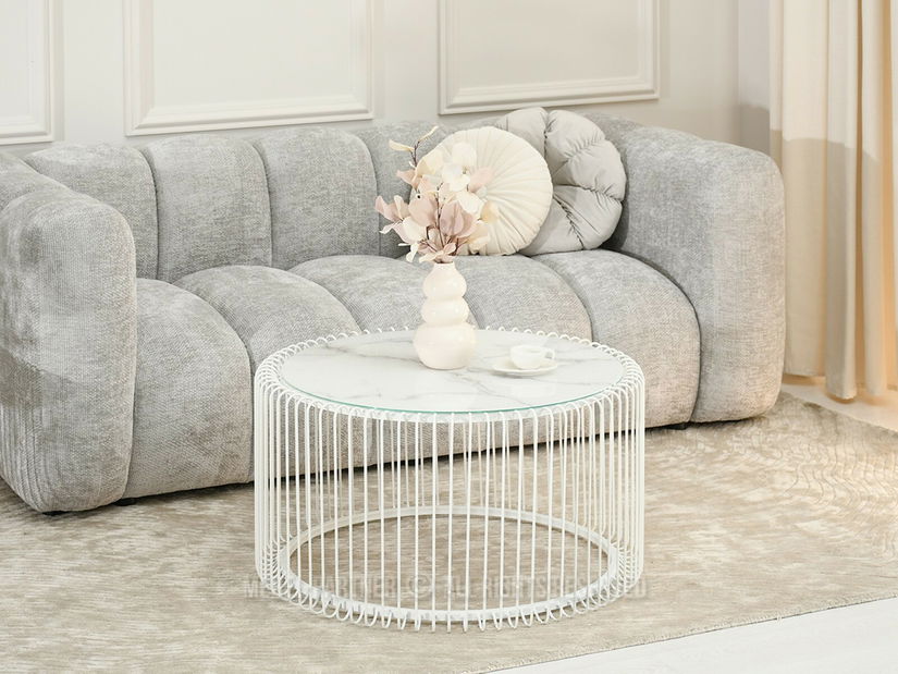 Stolić za kavu Niquel (mramor + bijela)