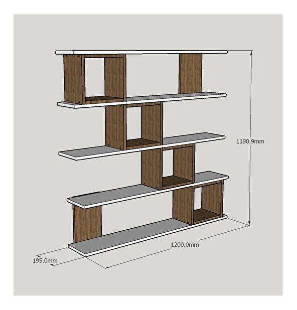 Regál Windy (fehér + dió) 