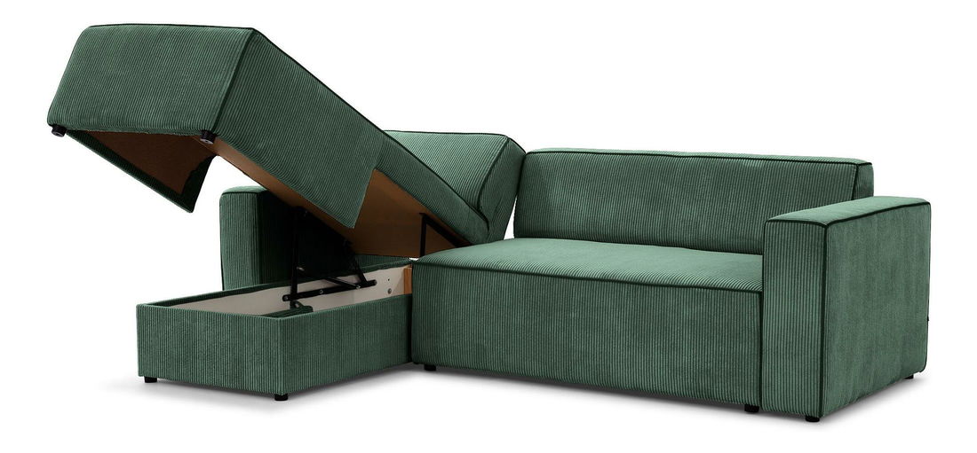 Rohová sedačka Castello (zelená) (L)
