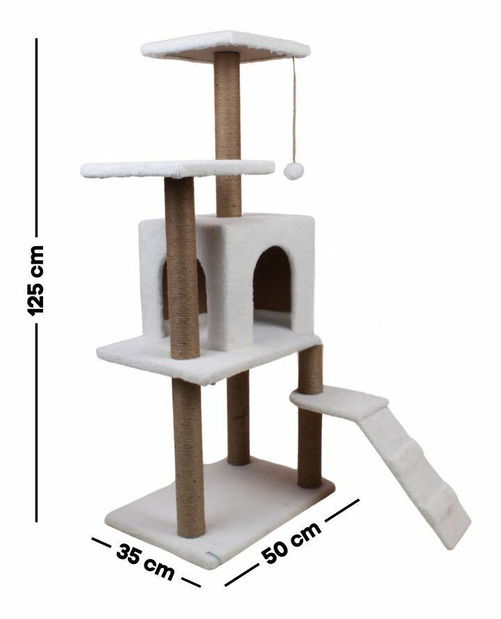 Škrabadlo pre mačky Ardie (Biela)