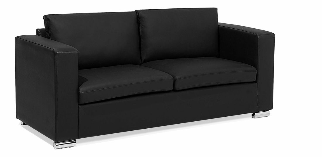 Canapea 3 locuri HEINOLA (piele) (negru)