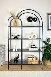 Regál Twinnis (čierna + dymové sklo)