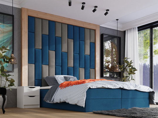 Panou de perete tapițat (9 buc.) Pazara 80x20 (gri) *lichidare de stoc