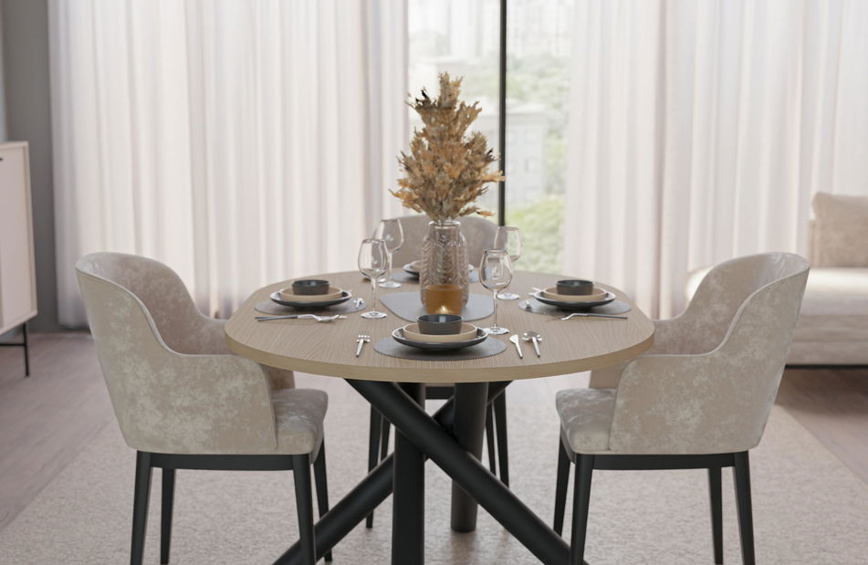 Oválny jedálenský stôl Ossla (dub lindberg)