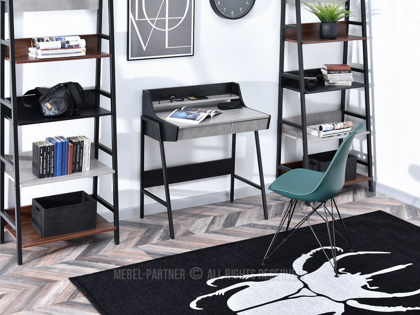 PC asztal Borge (beton + fekete)