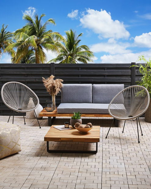 Set 2ks. záhradných stoličiek Alvarez II (svetlosivá)