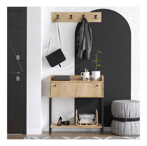 Mobilier hol Aliex 33 (nuc + negru) 