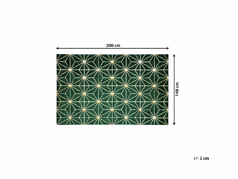 Tepih 140x200 cm SILBE (tkanina) (zelena)