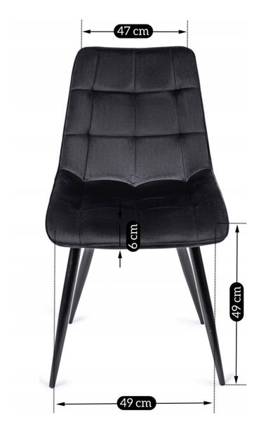 Jedálenská stolička Rango (čierna) 