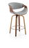 Barová stolička Hannah (sivá + orech)