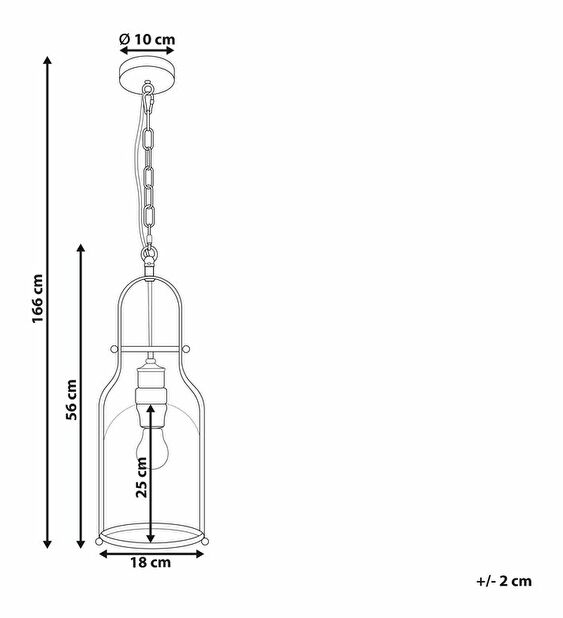 Viseća lampa Belisario (crna)