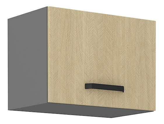 Felső konyheszekrény Scarmi 50 GU-36 1F (Antracit + Herringbone scandi)