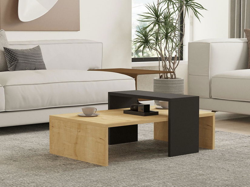 Stolić za kavu Glowie (zafirov hrast + antracit)