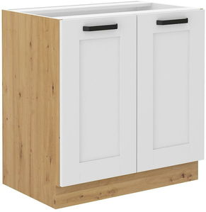 Dolná kuchynská skrinka Lucid 80 D 2F BB (korpus: dub artisan + front: mdf biela)