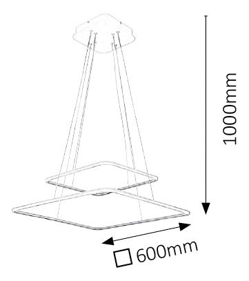 Závesné svietidlo Donatella 2546 (biela + chrómová)