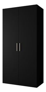 Ruhásszekrény 100 cm Borry 1 (fekete + ezüst)