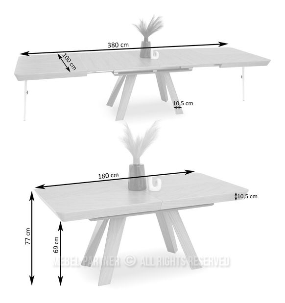 Masă sufragerie Obviamente (nuc)