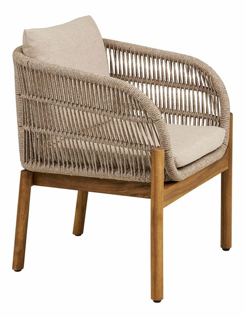 Záhradná stolička Taleria 1 (hnedá + béžová)