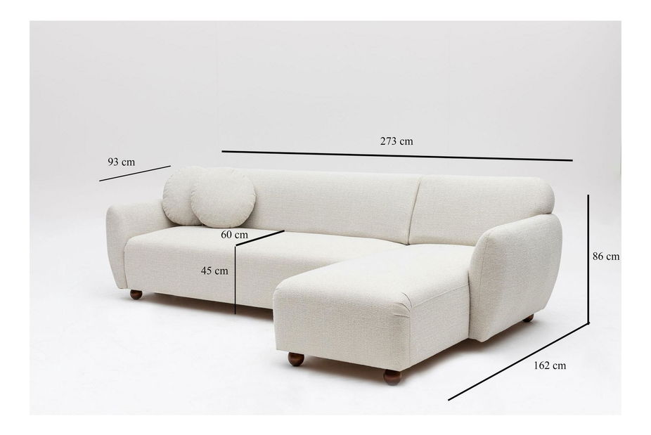 Sarokkanapé Edoletta 1 (J) (fehér)