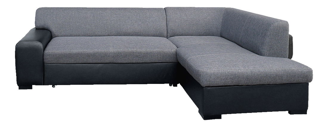 Rohová sedačka Minos (sivá + čierna) (P)
