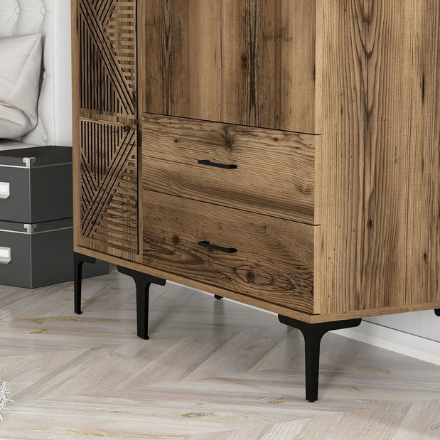 Šatníková skriňa Kiara PT (orech)