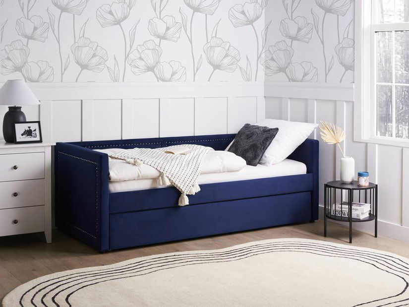 Jednolôžková posteľ 200 x 90 cm Mimza (modrá)